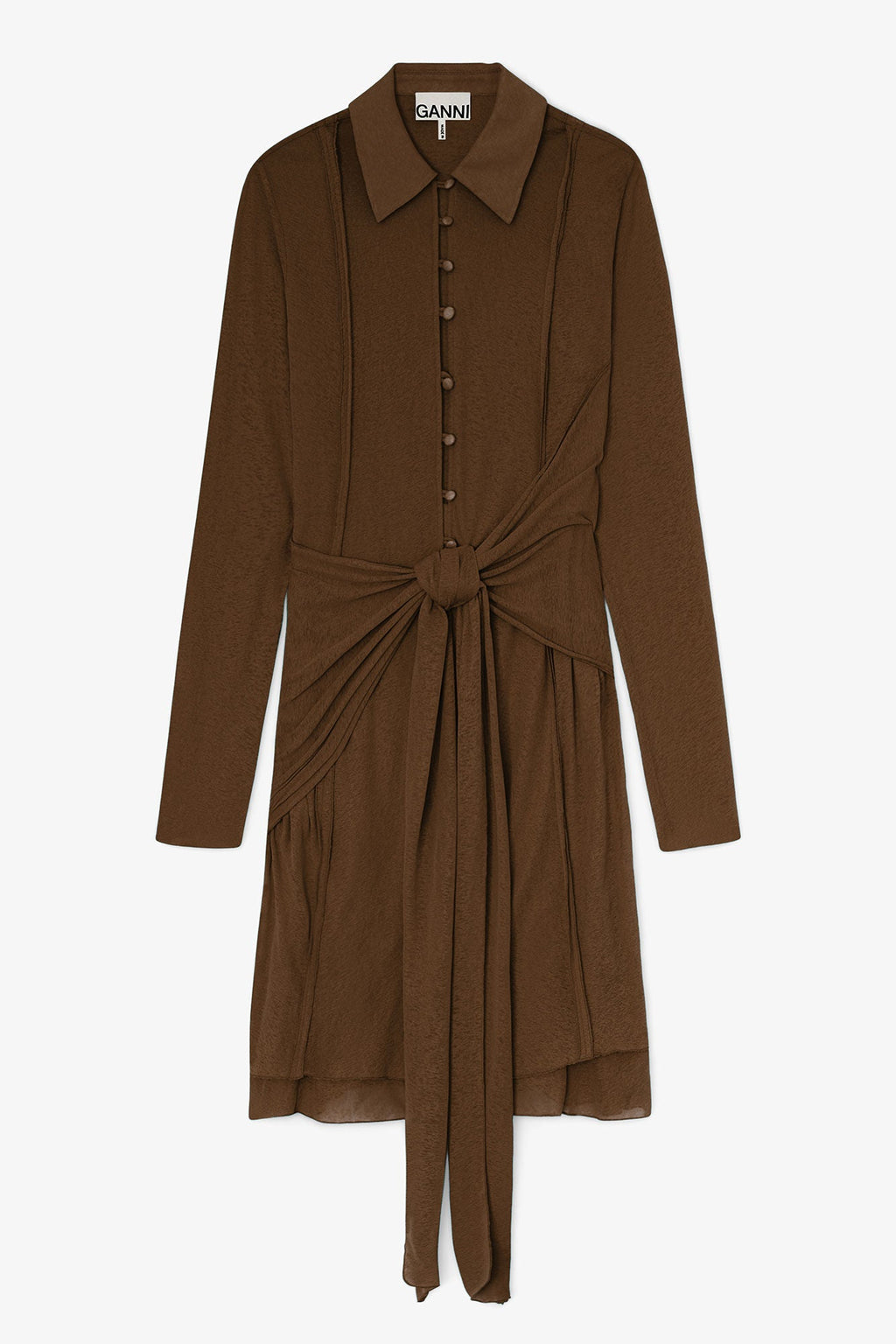 Ganni Marl Mesh L/S Dress