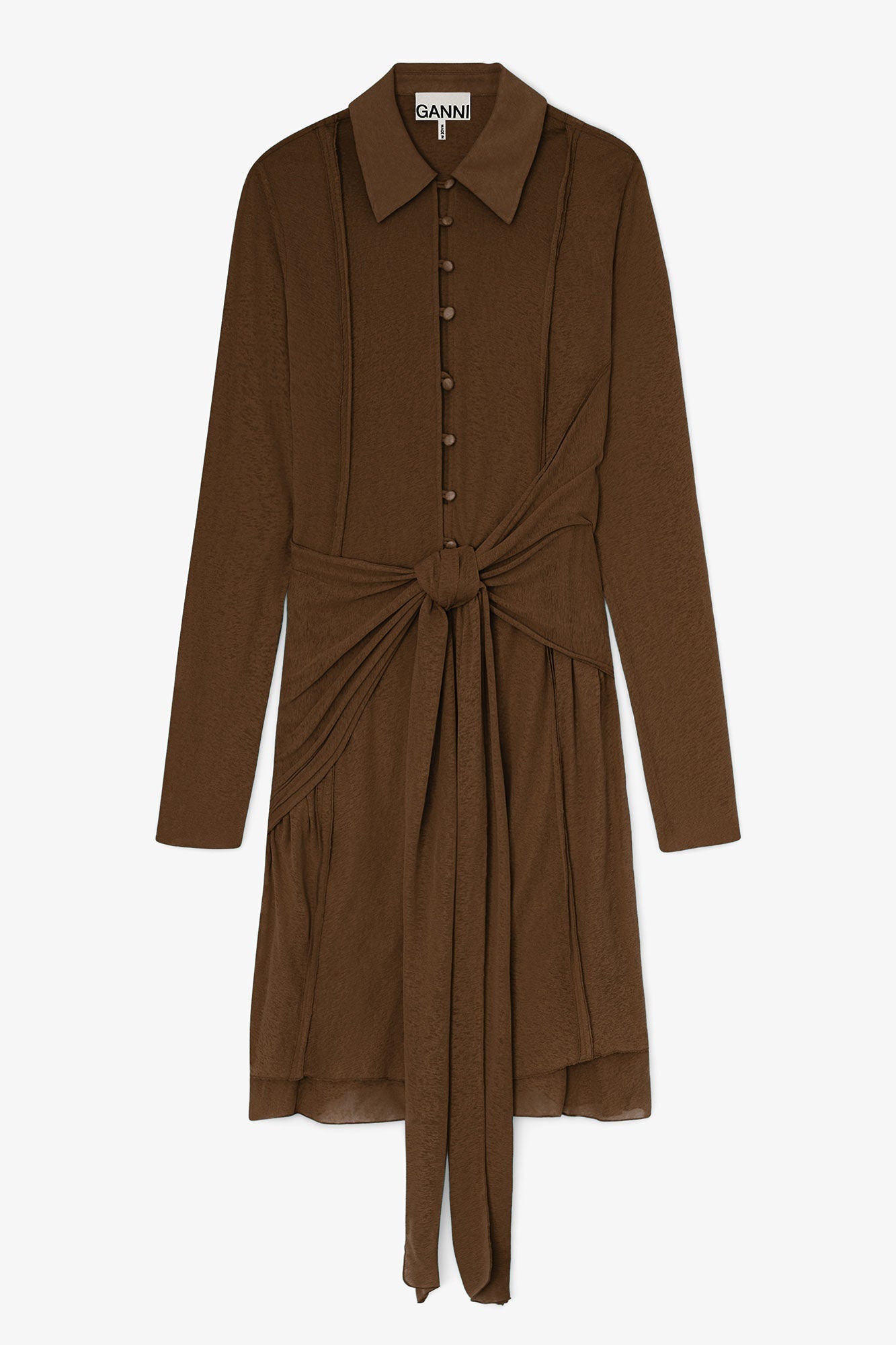 Ganni Marl Mesh L/S Dress