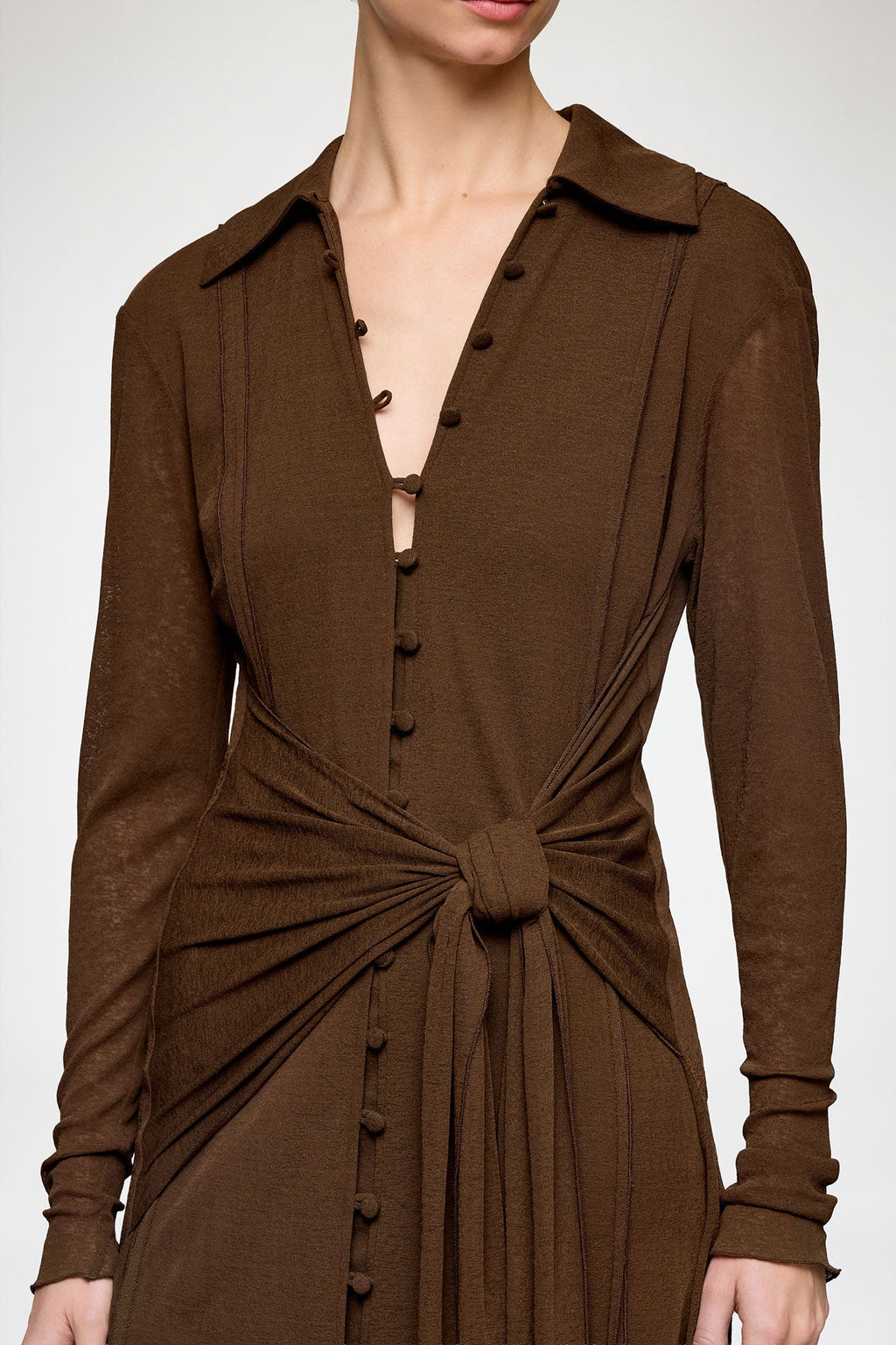 Ganni Marl Mesh L/S Dress