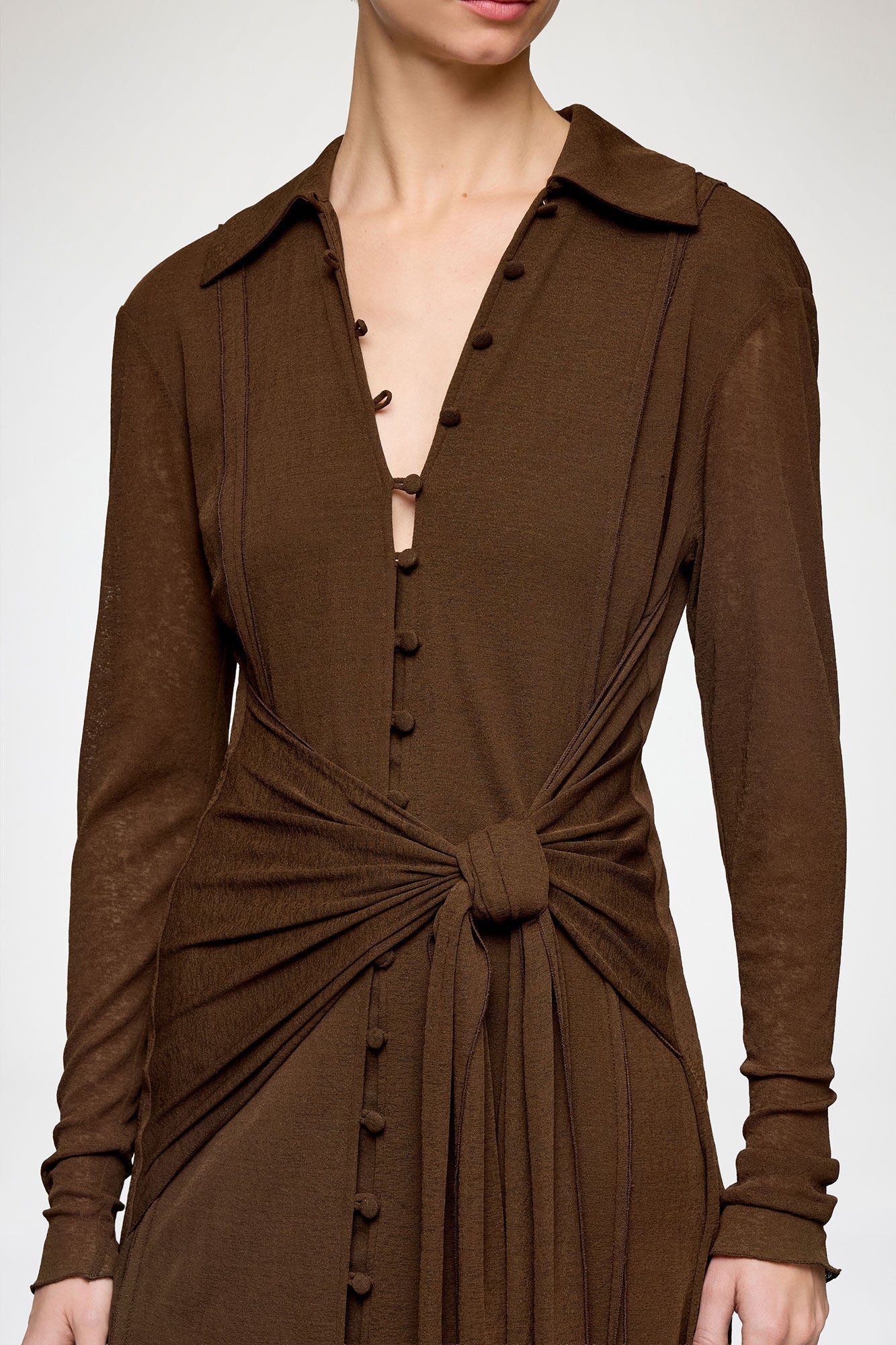 Ganni Marl Mesh L/S Dress