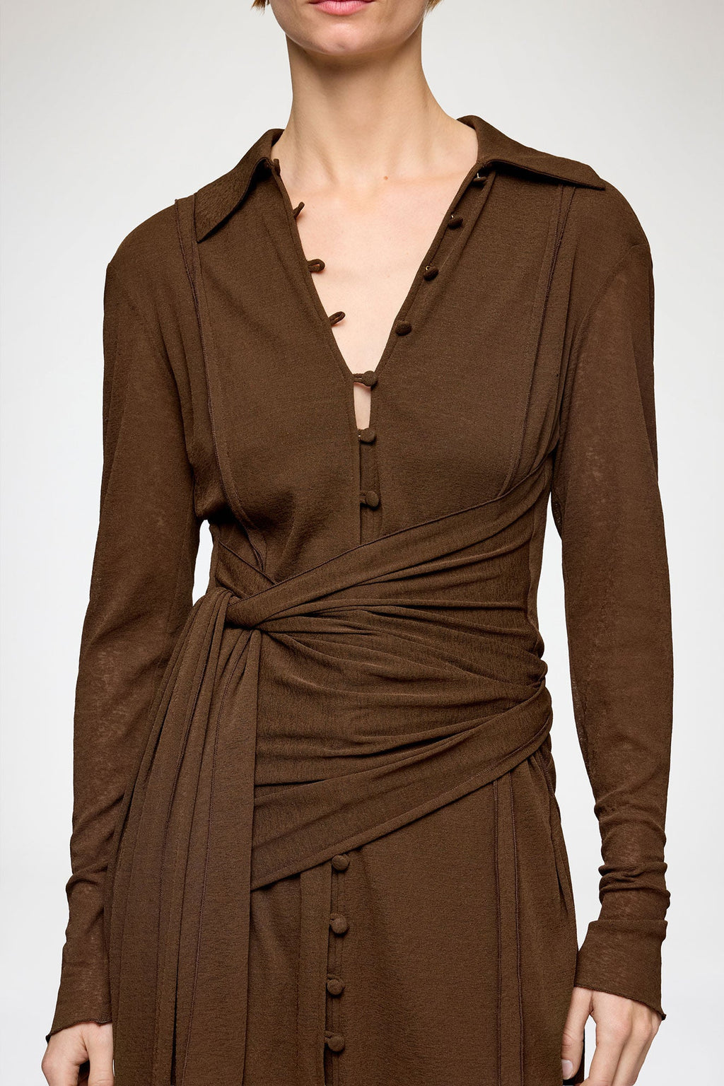 Ganni Marl Mesh L/S Dress