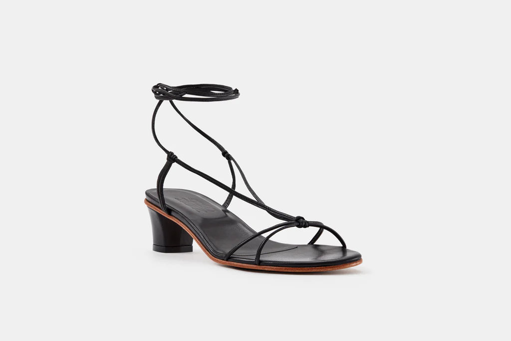 Martiniano Spaghetti Sandal - Black