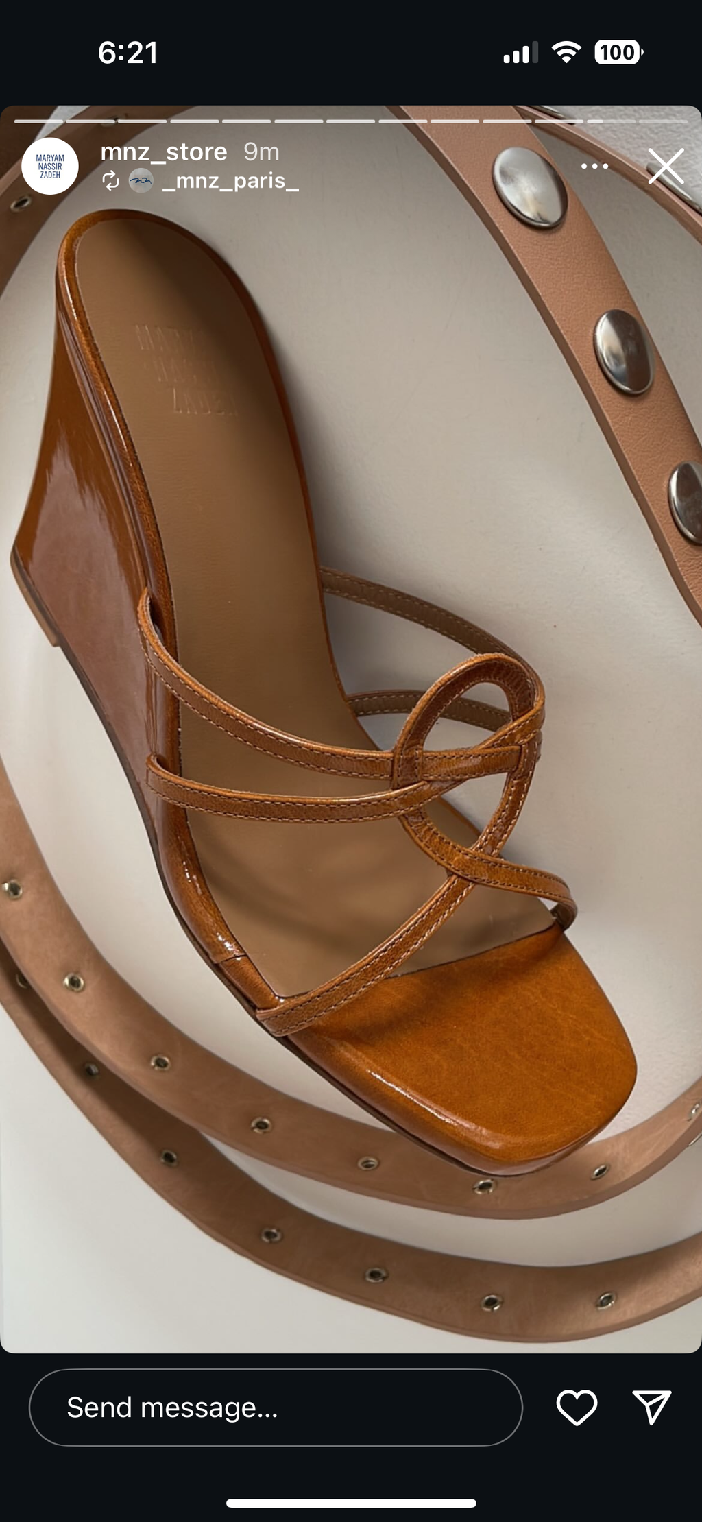 Maryam Nassir Zadeh Opera Wedge - Sella Patent