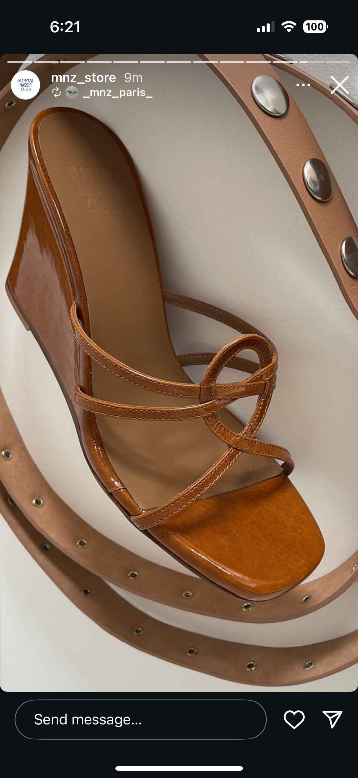 Maryam Nassir Zadeh Opera Wedge - Sella Patent