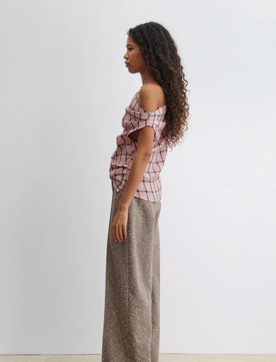 Rachel Comey Mata Plaid Top - Pink