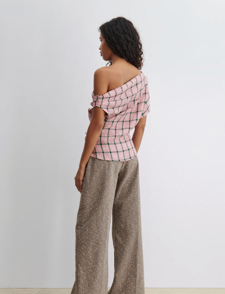 Rachel Comey Mata Plaid Top - Pink