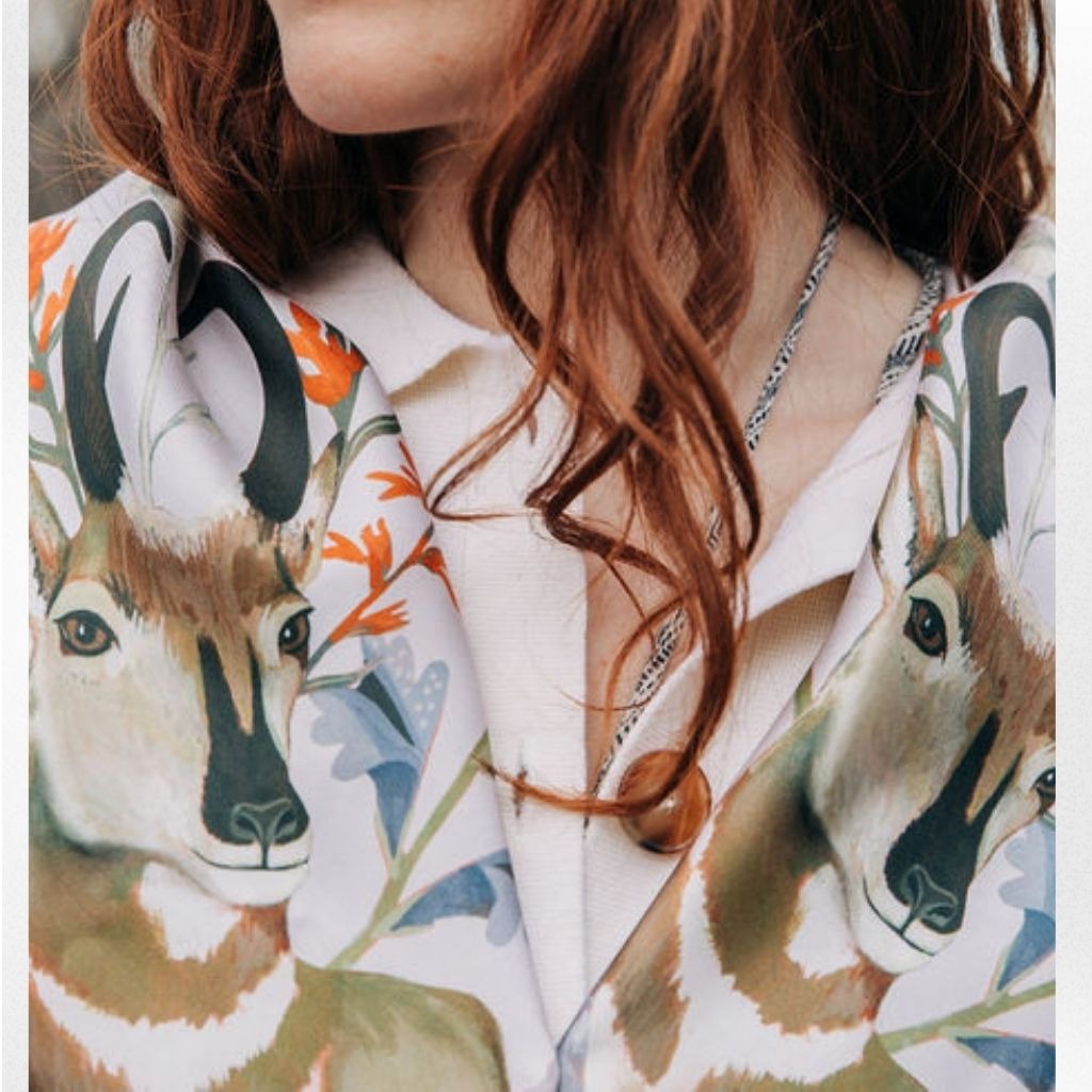 Matty Miller Studio 100% Silk San Luis Landscape Wildlife Floral Scarf