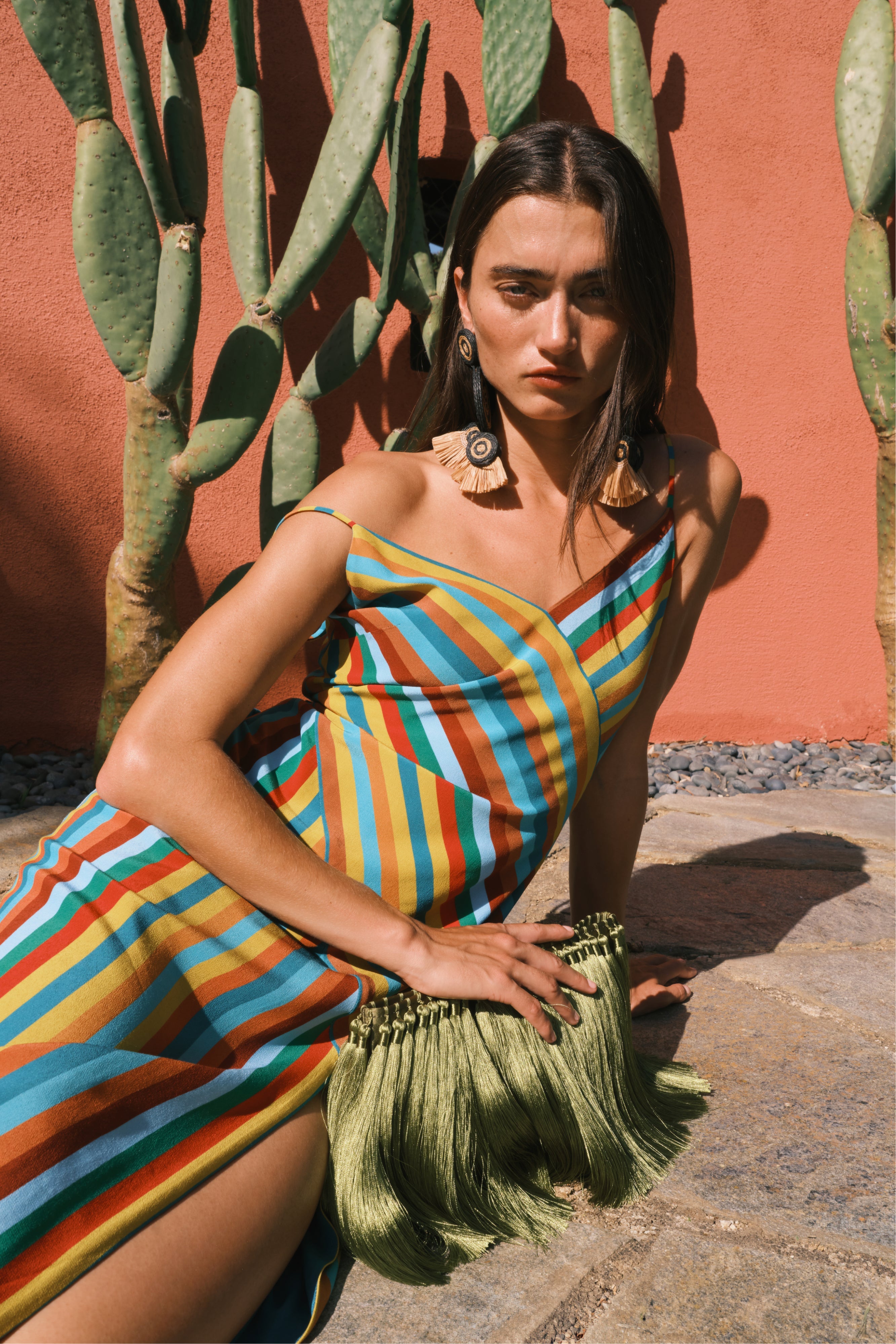 Simon Miller Maude Crepe Dress - Vibrant Multi Stripe