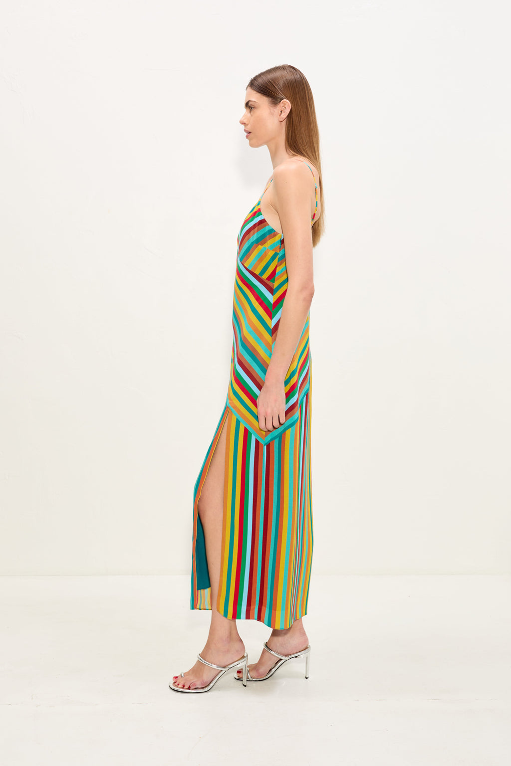 Simon Miller Maude Crepe Dress - Vibrant Multi Stripe