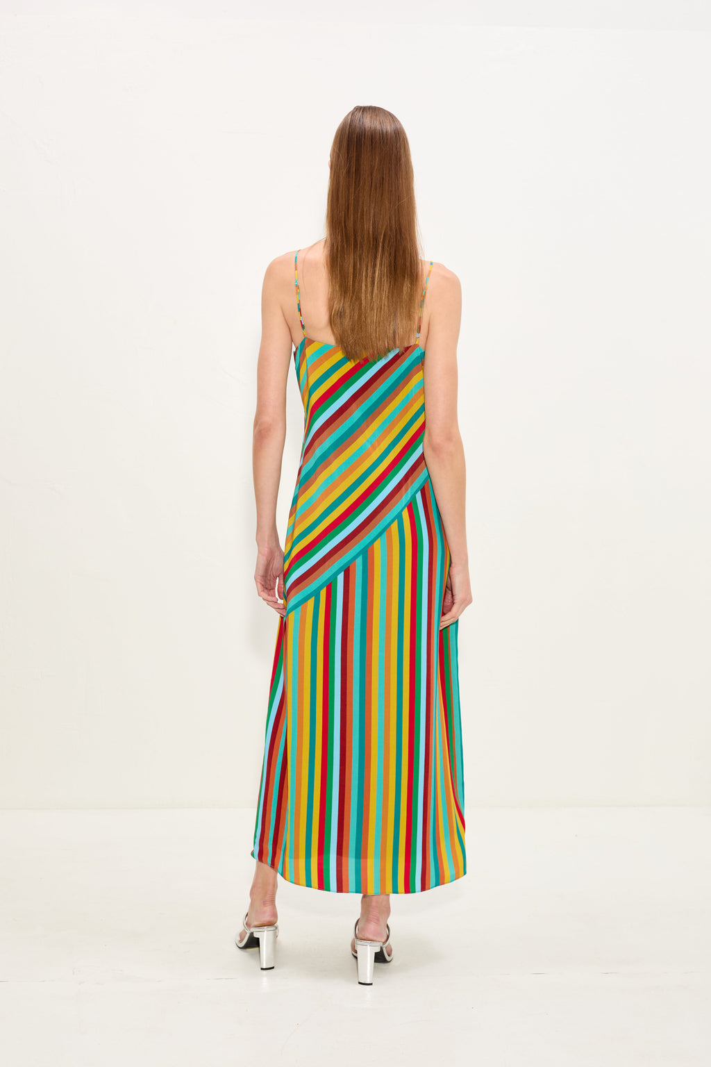 Simon Miller Maude Crepe Dress - Vibrant Multi Stripe