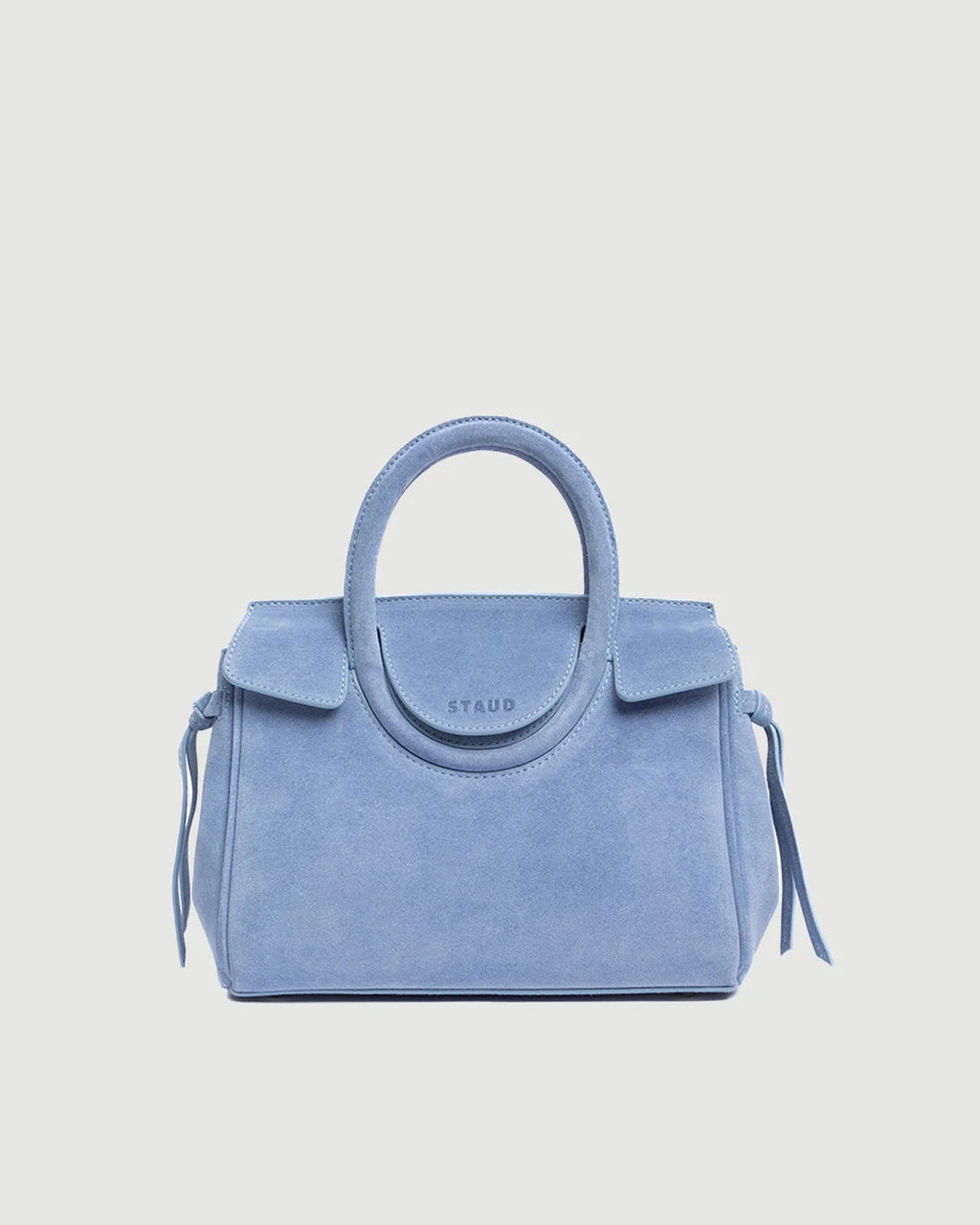 Staud Maude Mini Carryall Cielo Suede Handbag - Blue
