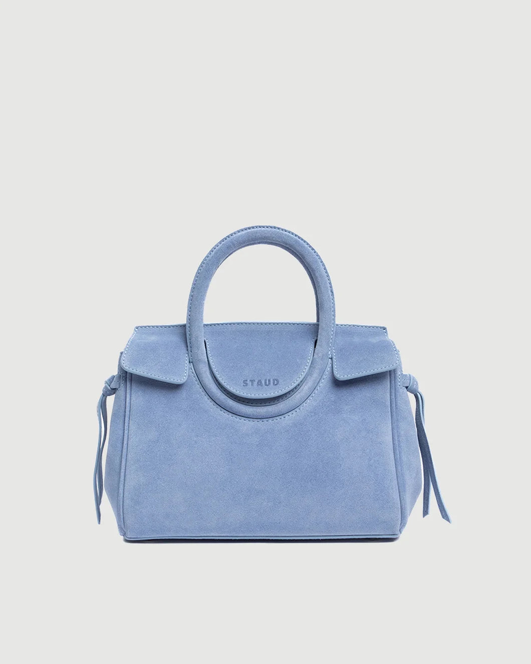 Staud Maude Mini Carryall Cielo Suede Handbag - Blue