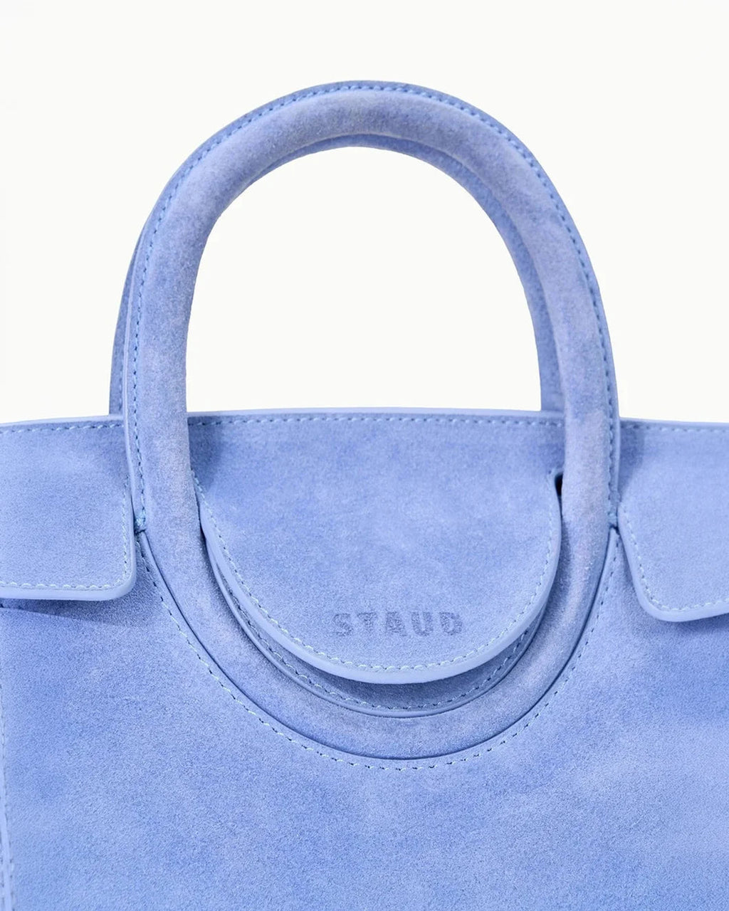 Staud Maude Mini Carryall Cielo Suede Handbag - Blue