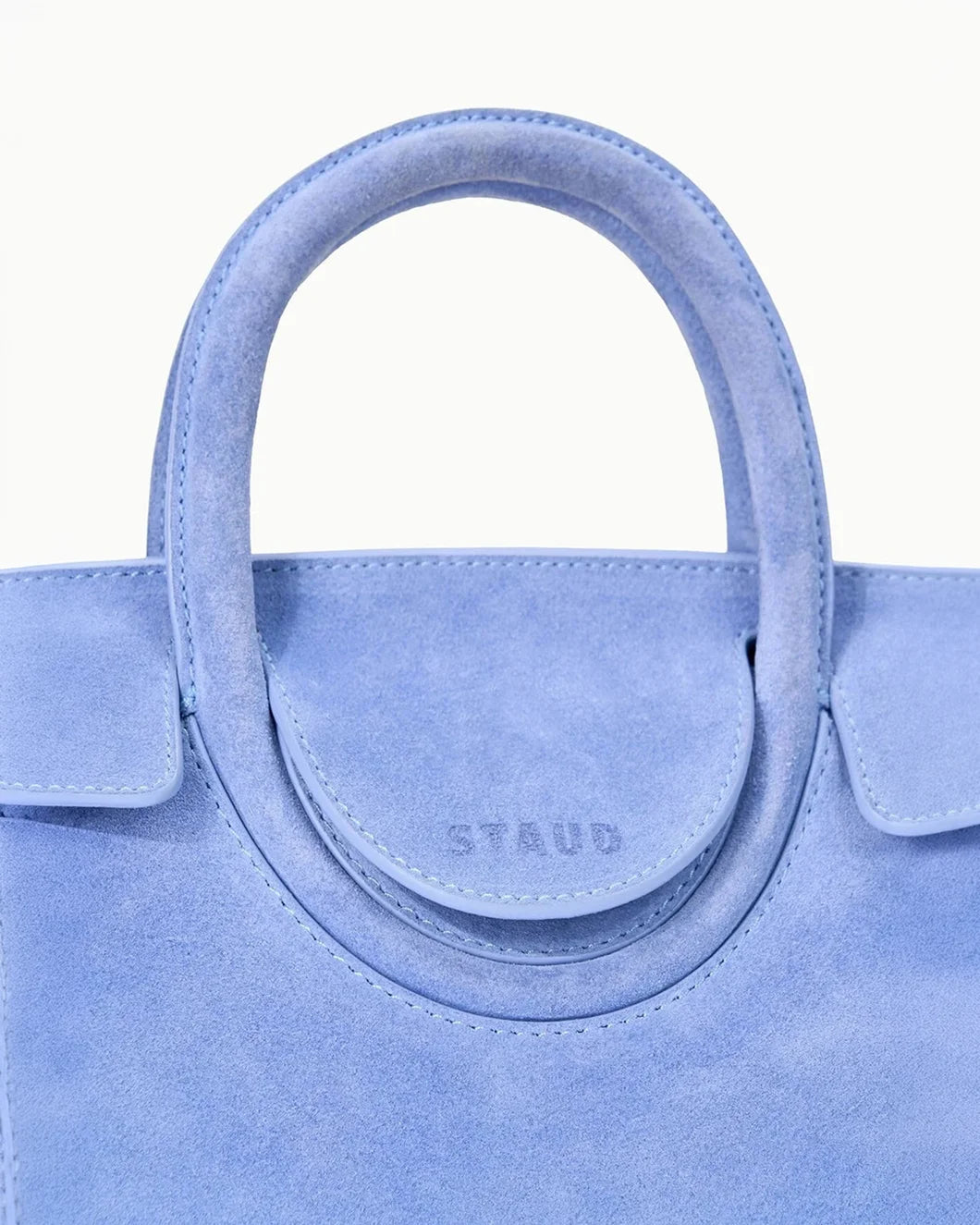 Staud Maude Mini Carryall Cielo Suede Handbag - Blue