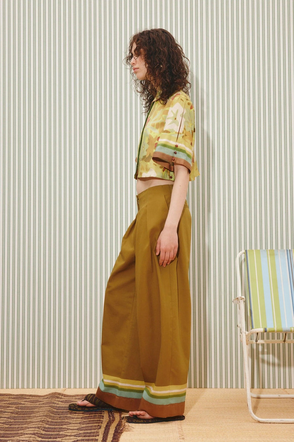 ALÉMAIS Maxi Cropped Shirt - Multi