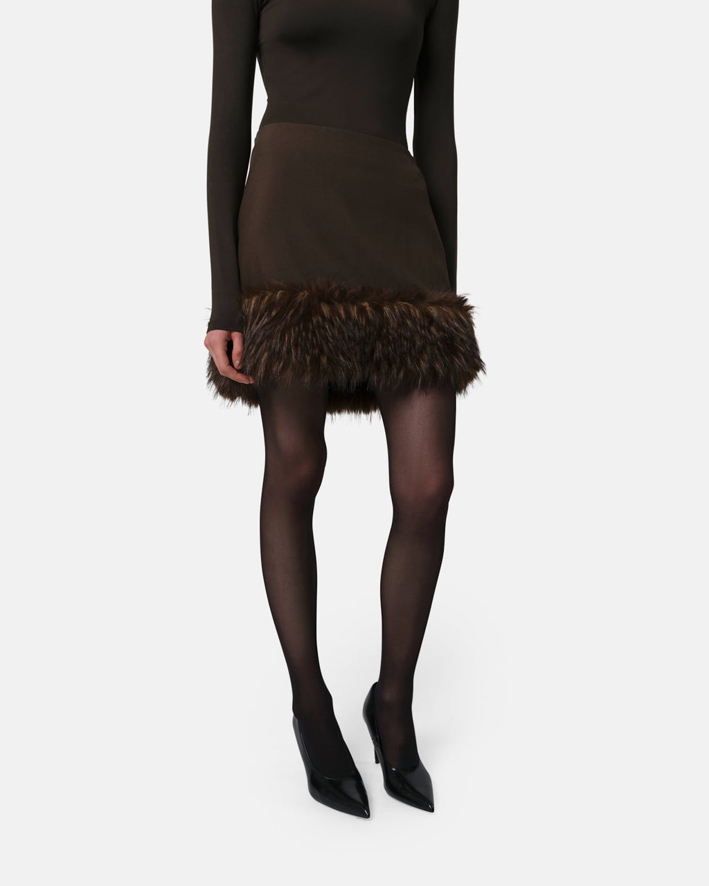 APPARIS Meadow Skirt - Dark Brown/Dk Brown