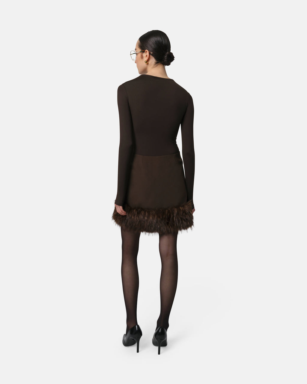 APPARIS Meadow Skirt - Dark Brown/Dk Brown