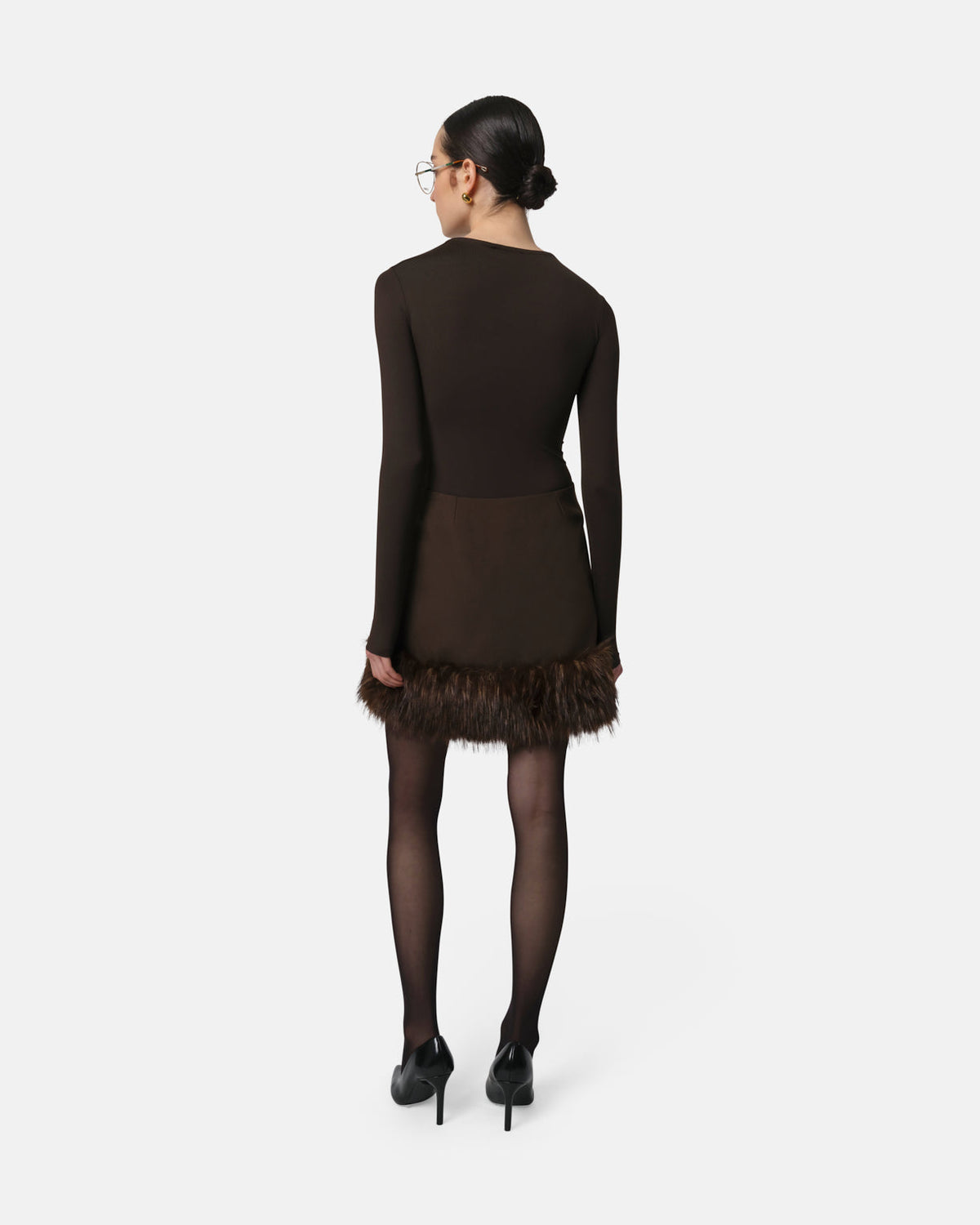 APPARIS Meadow Skirt - Dark Brown/Dk Brown