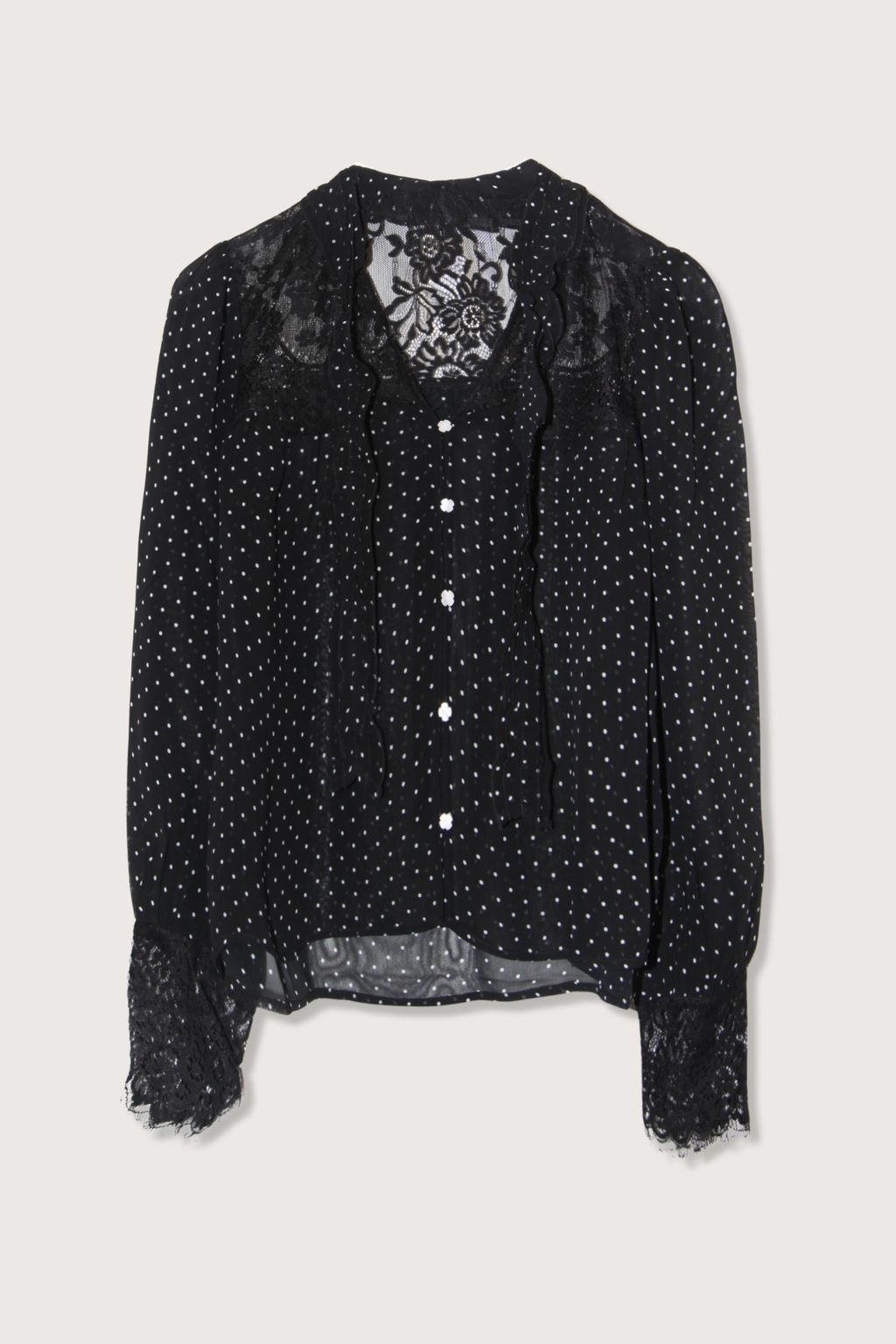Sea NY Melody Polka Dot Top - Black
