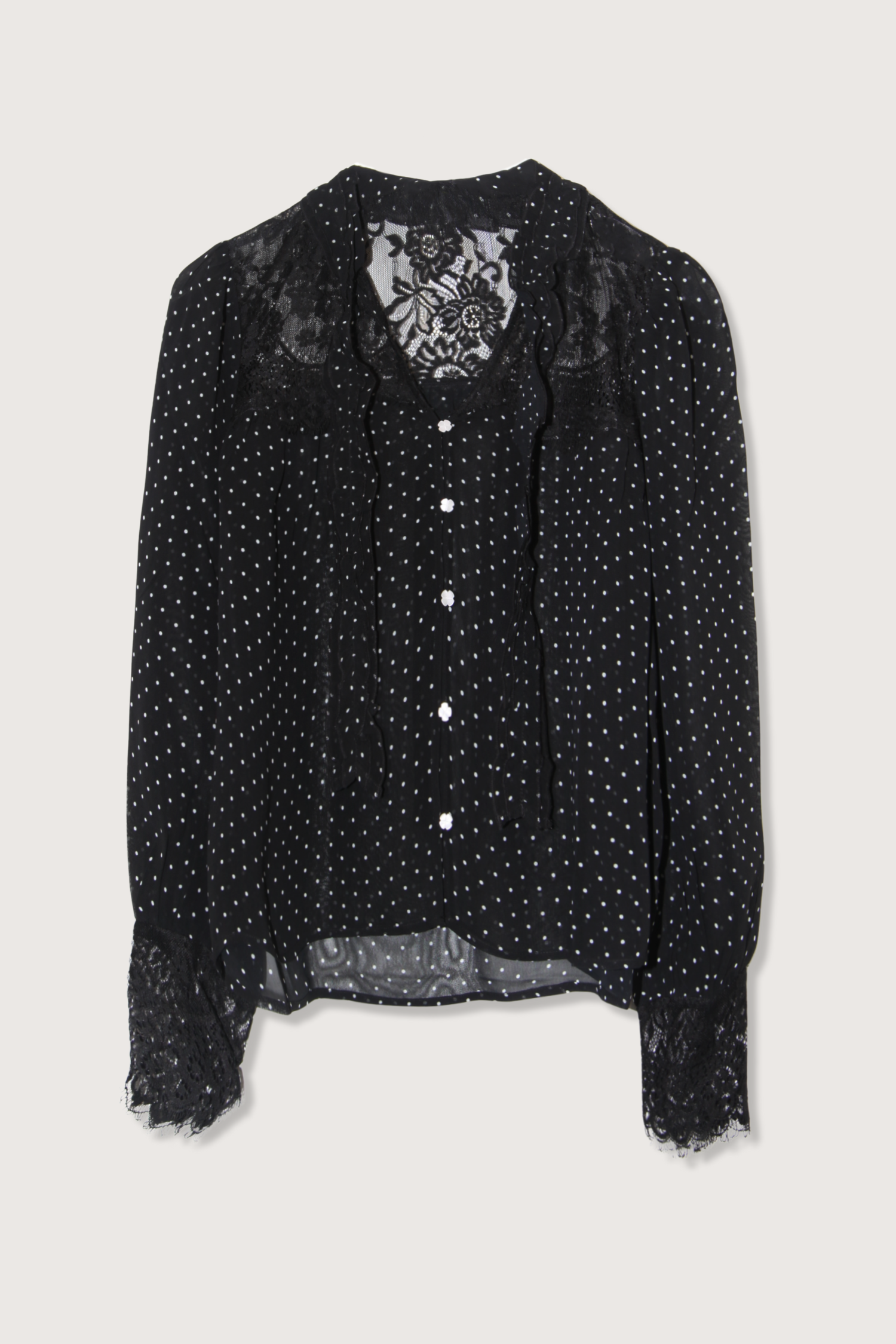 Sea NY Melody Polka Dot Top - Black
