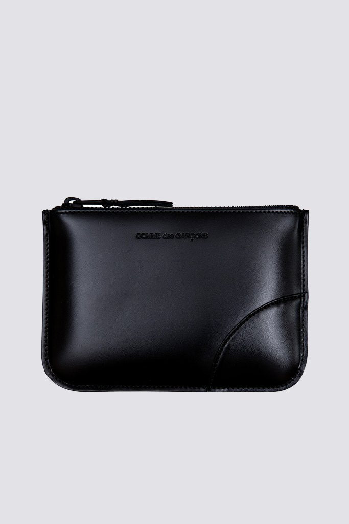 Comme des Garçons Leather Zip Pouch - Very Black