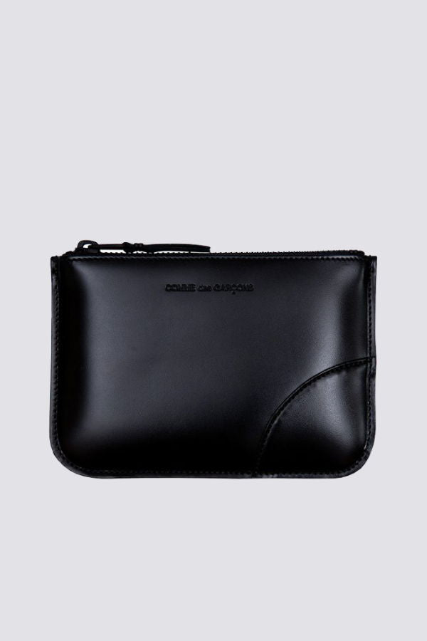 Comme des Garçons Leather Zip Pouch - Very Black