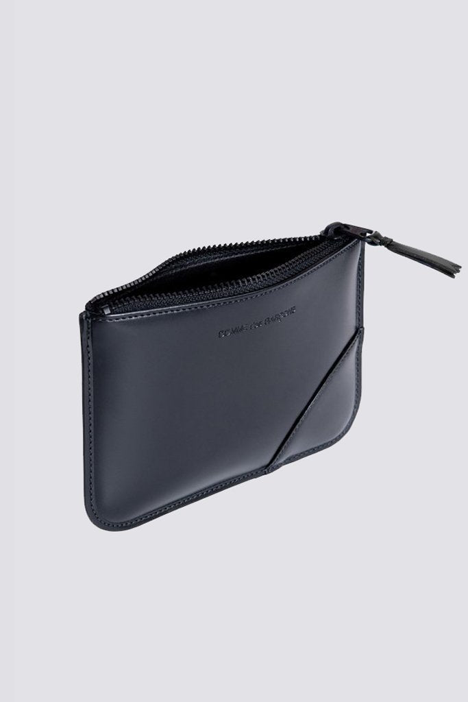 Comme des Garçons Leather Zip Pouch - Very Black