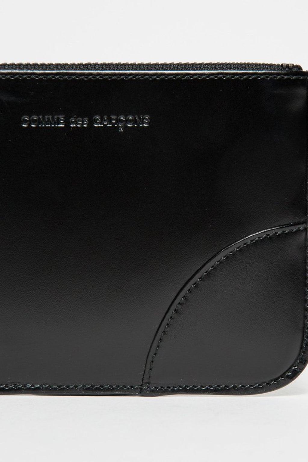 Comme des Garçons Leather Zip Pouch - Very Black
