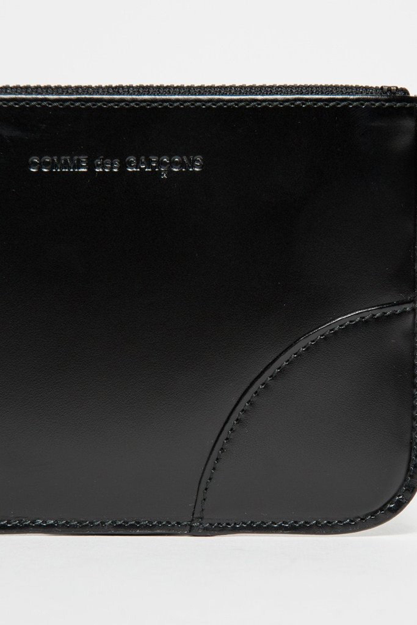 Comme des Garçons Leather Zip Pouch - Very Black