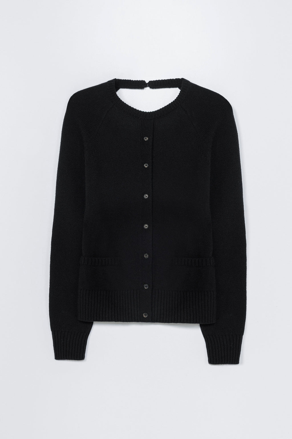 Cordera Merino Wool Open-Back Cardigan - Black