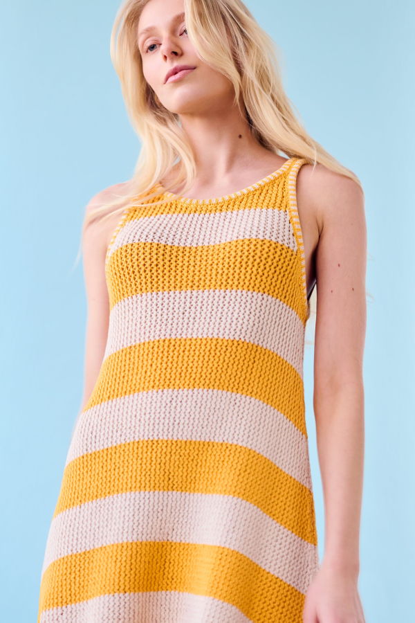 Gigi Knitwear Mesh Cotton Tank Dress