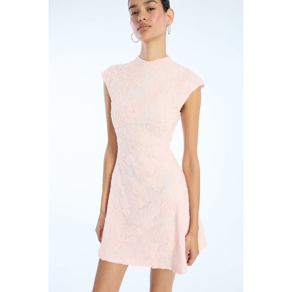 ROTATE Birger Christensen Mesh Mini Dress - Orchid Ice