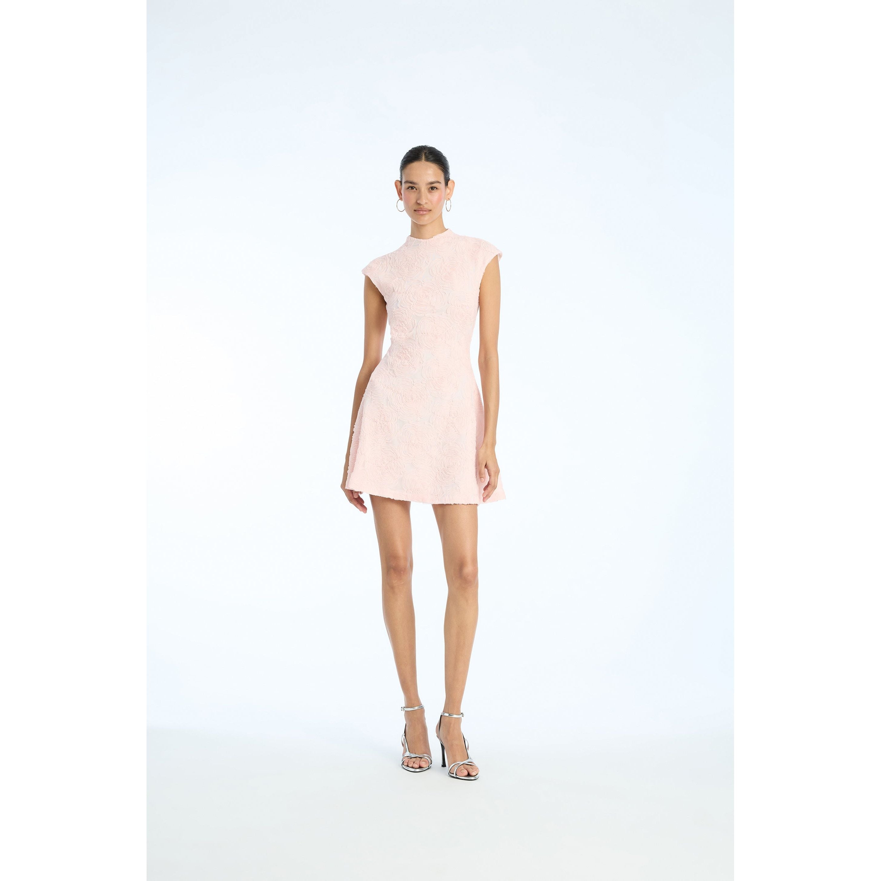 ROTATE Birger Christensen Mesh Mini Dress - Orchid Ice