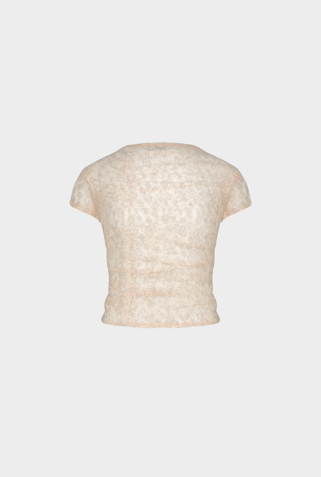 SAEMDI Metallic Lace Top
