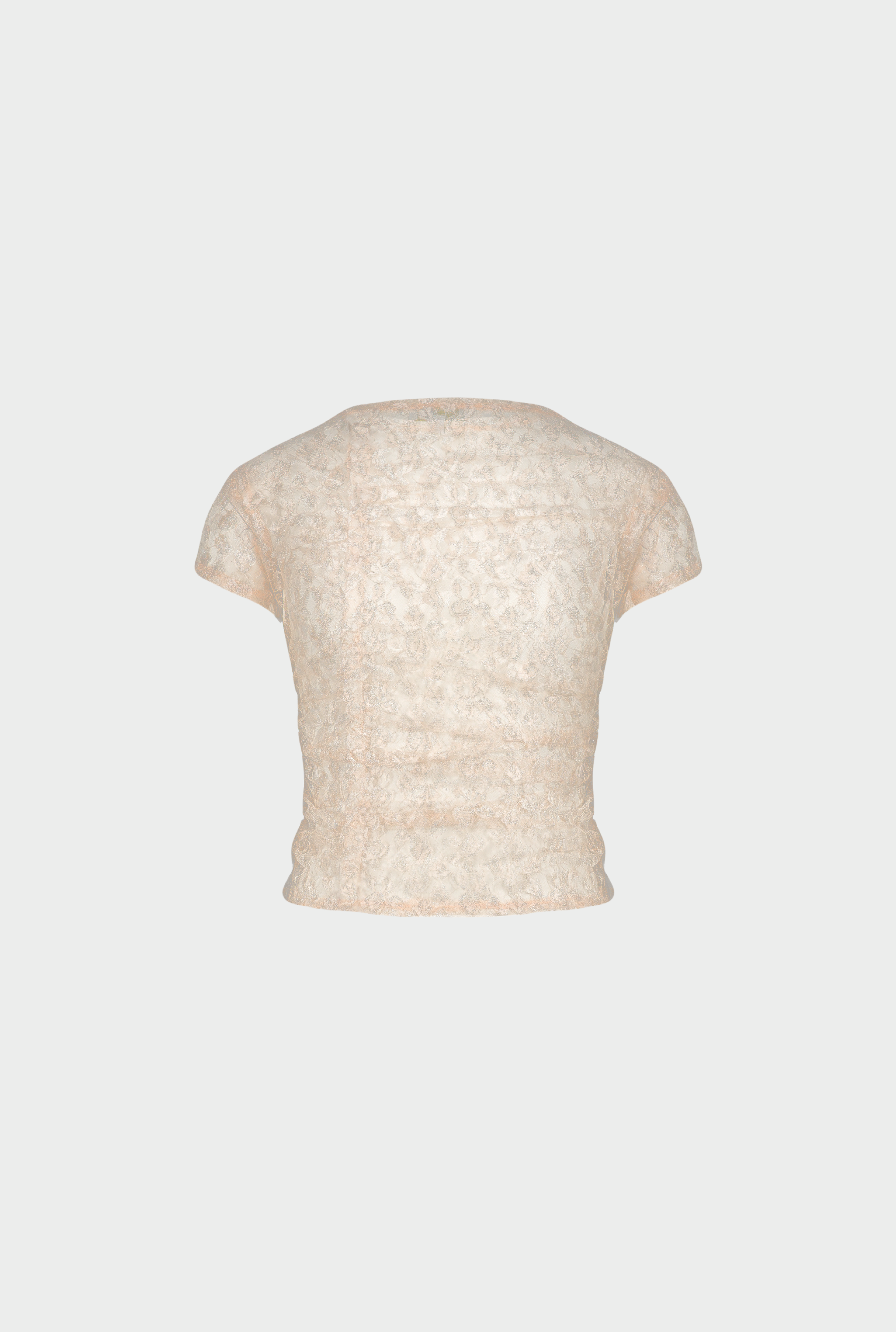 SAEMDI Metallic Lace Top