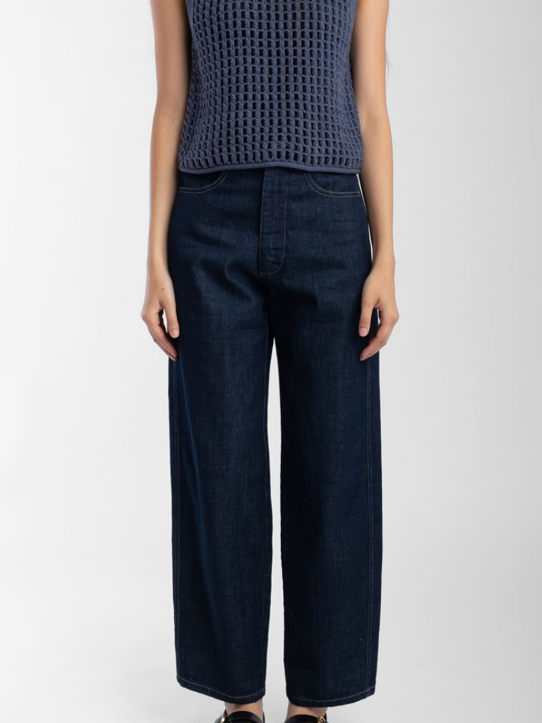 Micaela Greg Dark Indigo Panel Jean