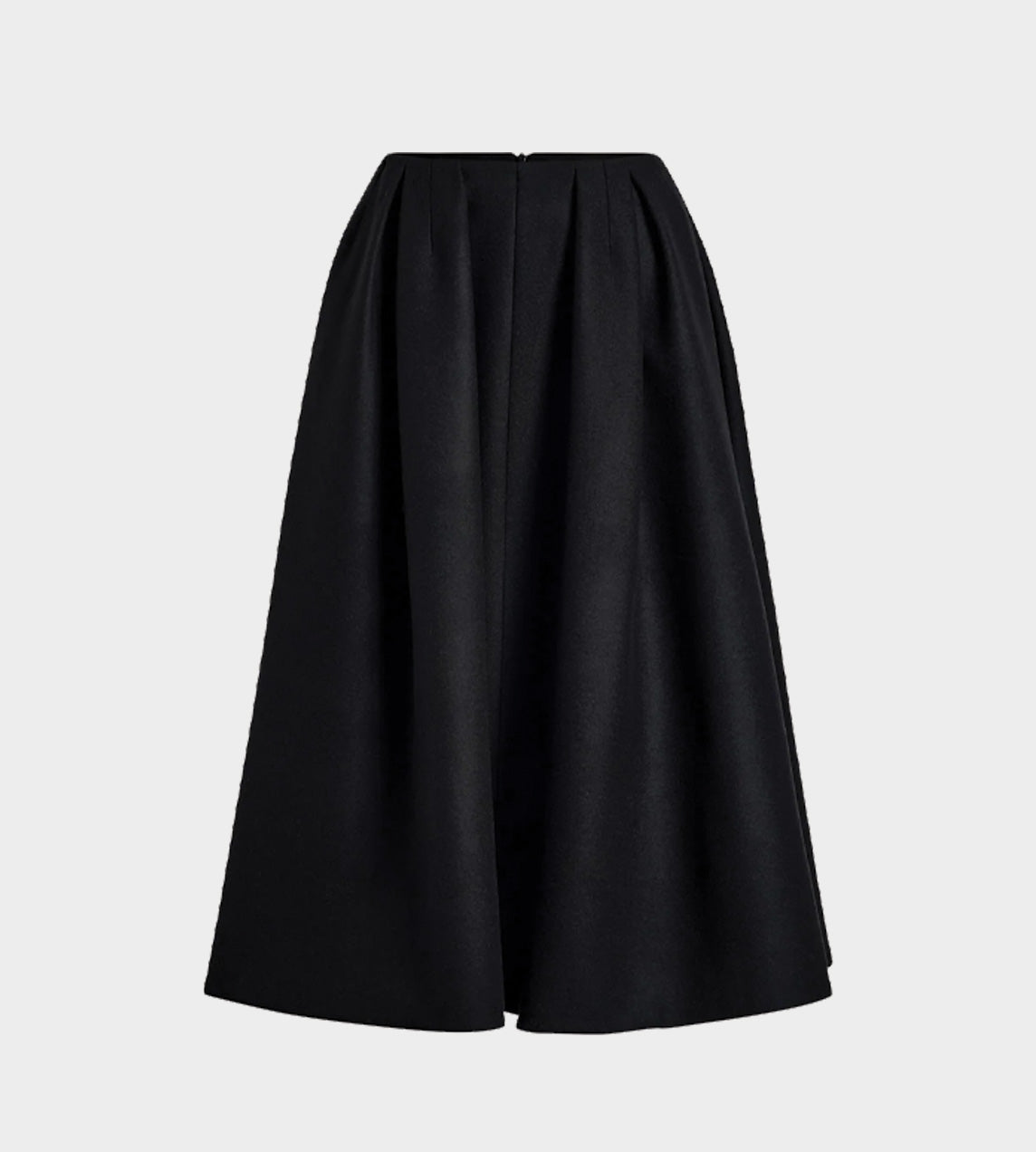 Patou Mid-length Volume Pleated Skirt - Black