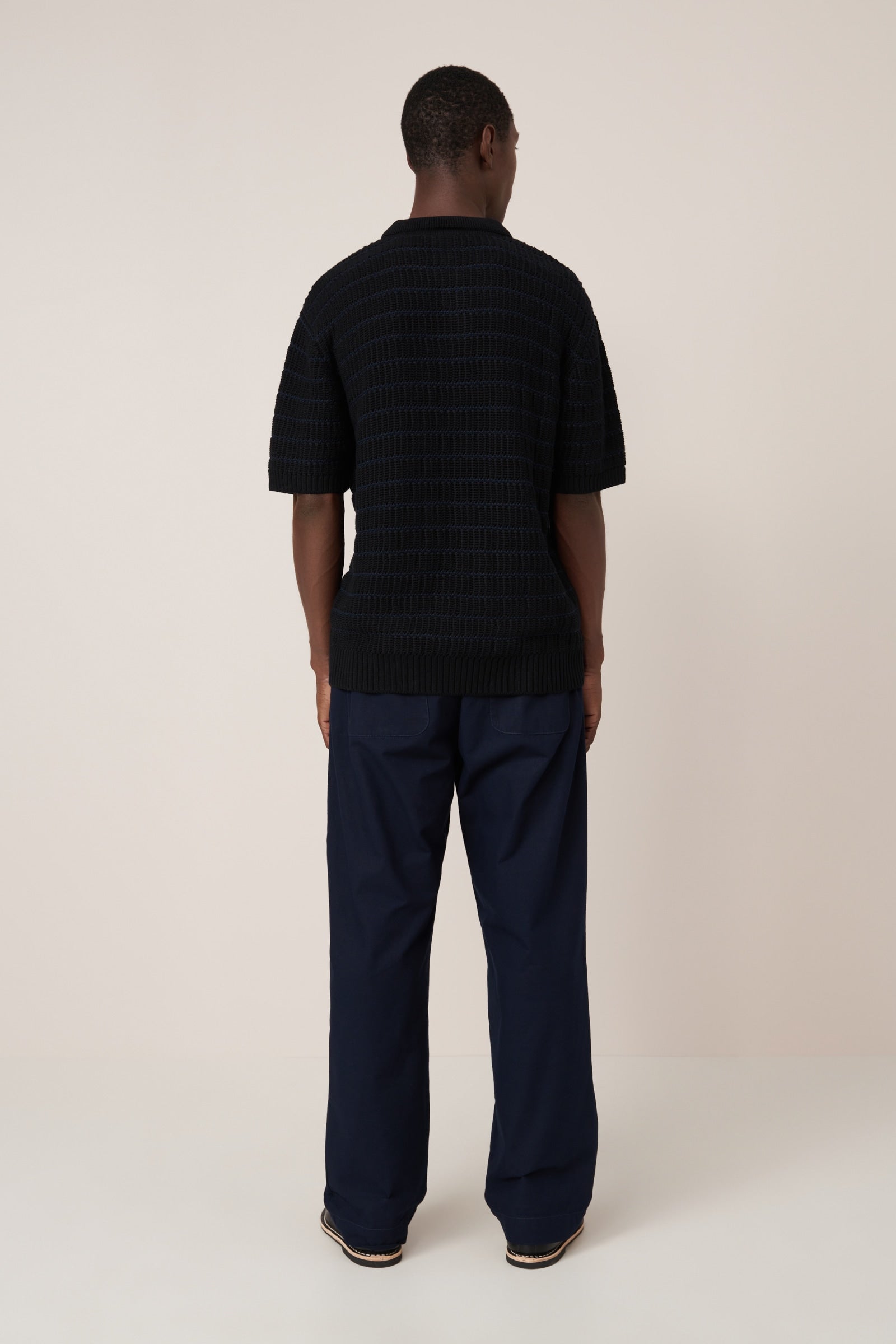 Kowtow Midnight Polo - Black-Navy