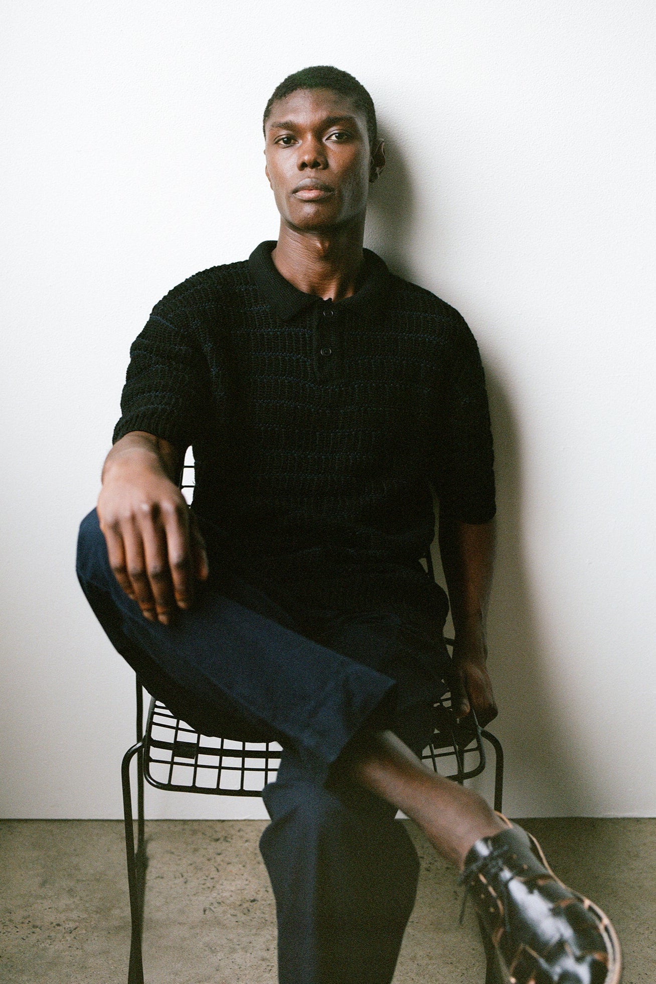 Kowtow Midnight Polo - Black-Navy