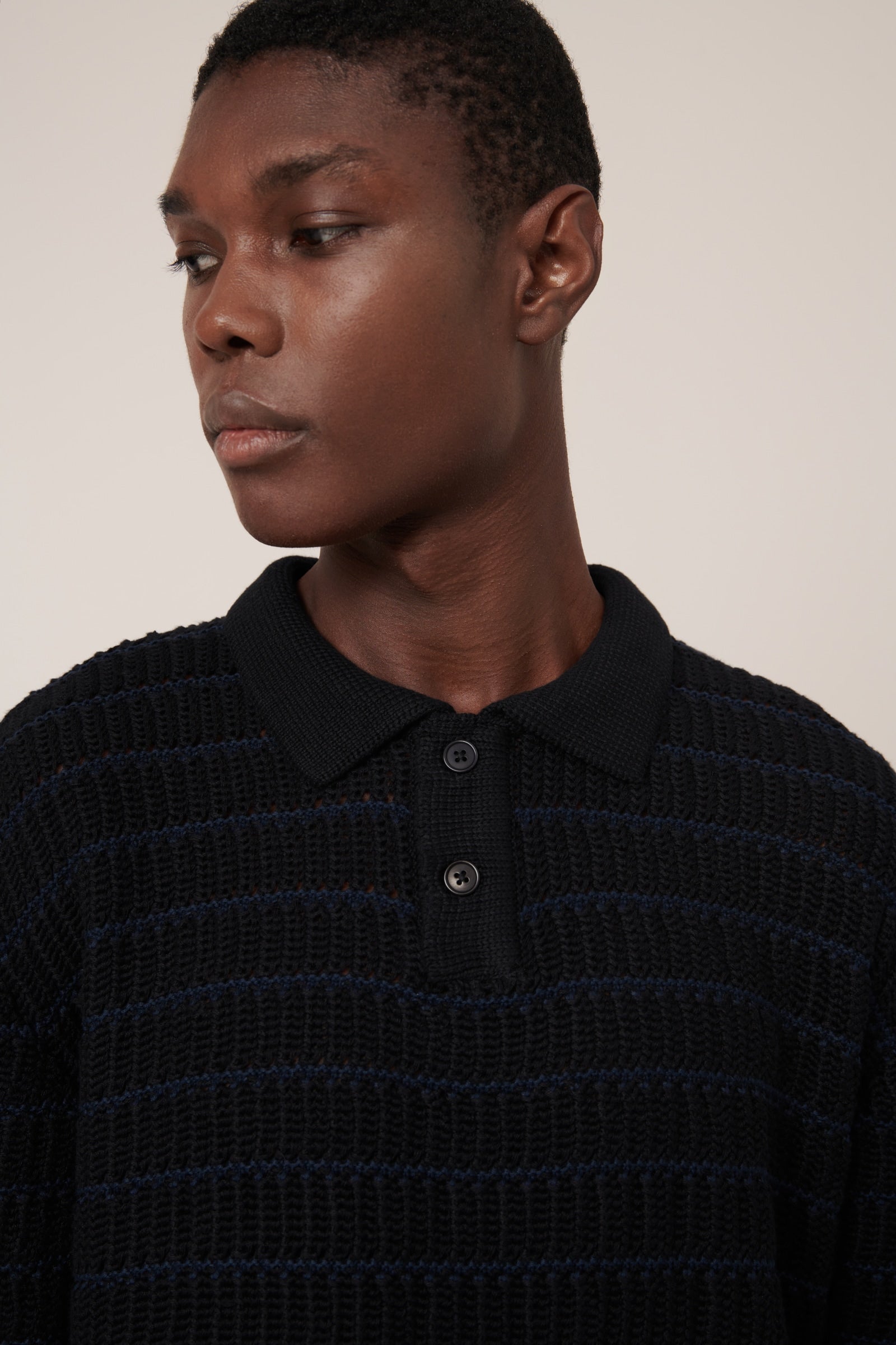Kowtow Midnight Polo - Black-Navy