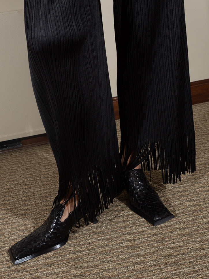 Miista Traci Woven Courts Heels - Black
