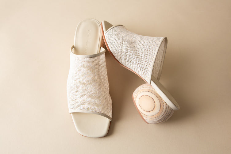 Huma Blanco Milla Heeled Mule - Natural