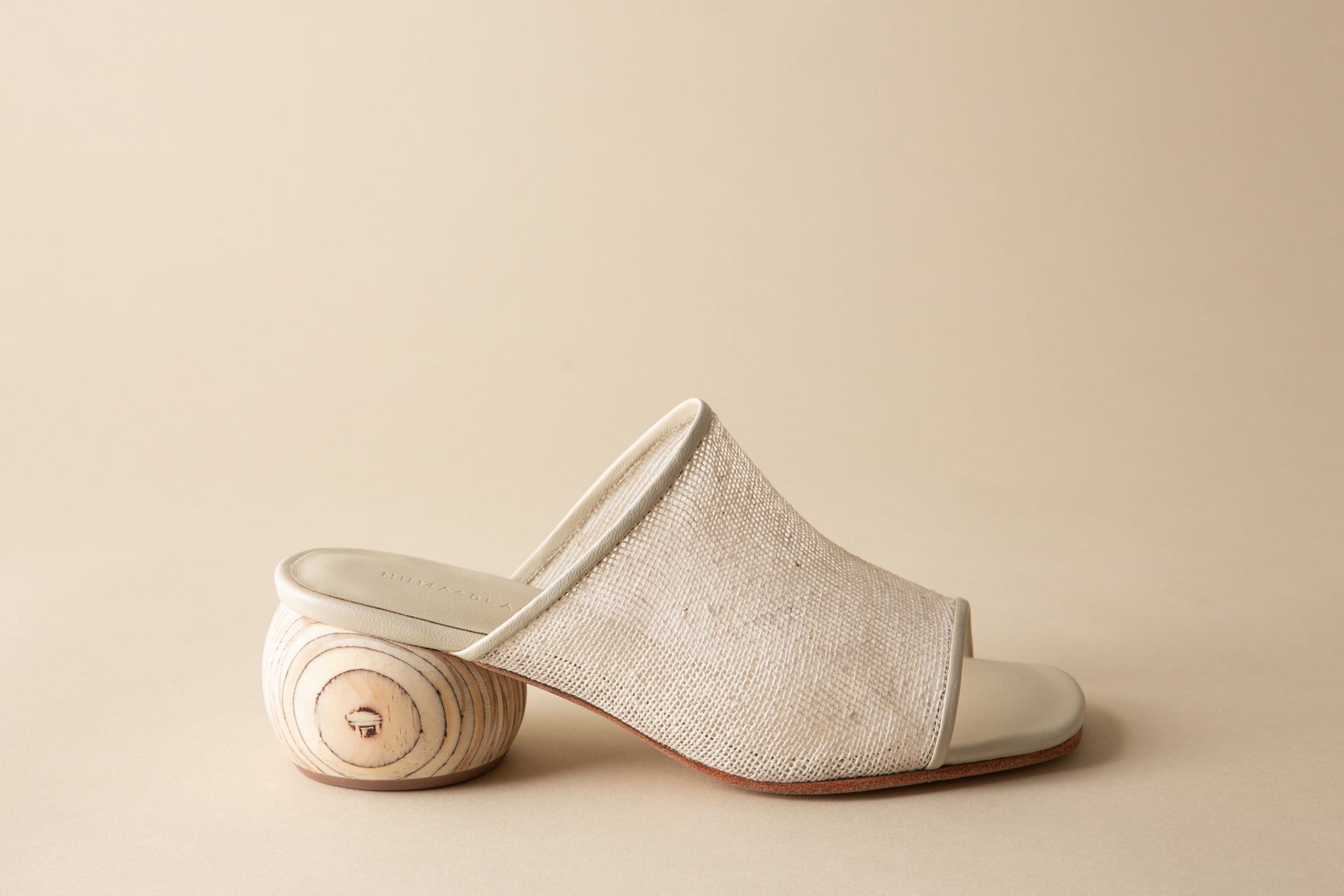 Huma Blanco Milla Heeled Mule - Natural