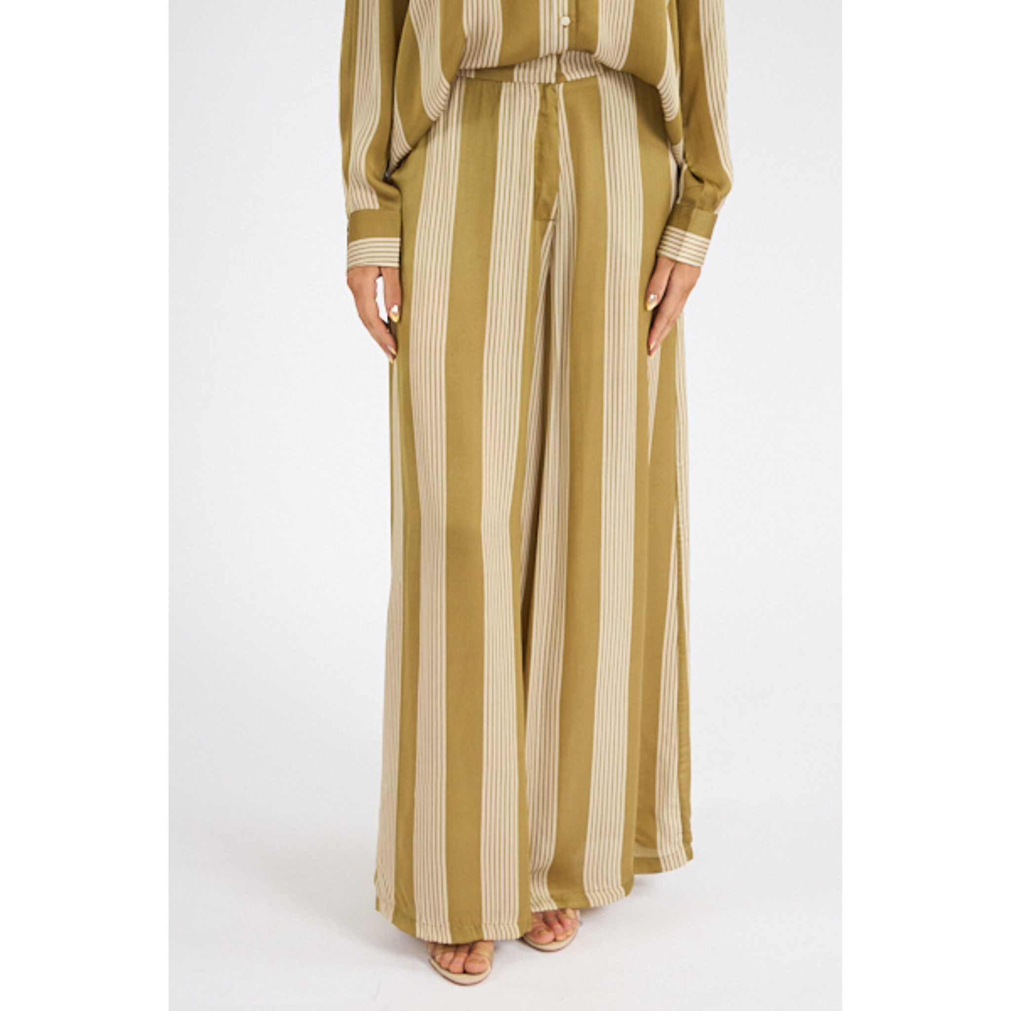 Deluc Milo Pant - Khaki & Ecru