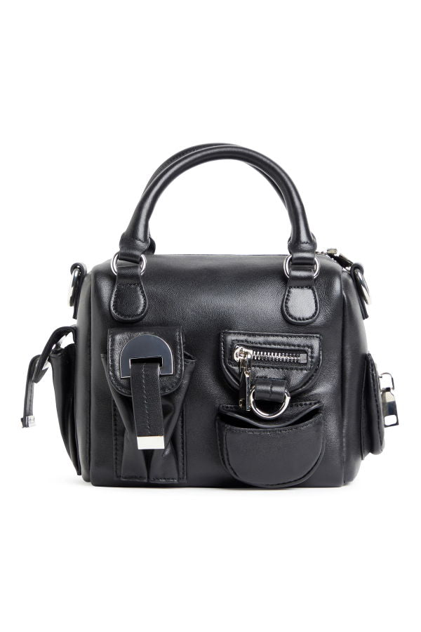 Cynthia Rowley Mini Leather Cargo Bag - Black