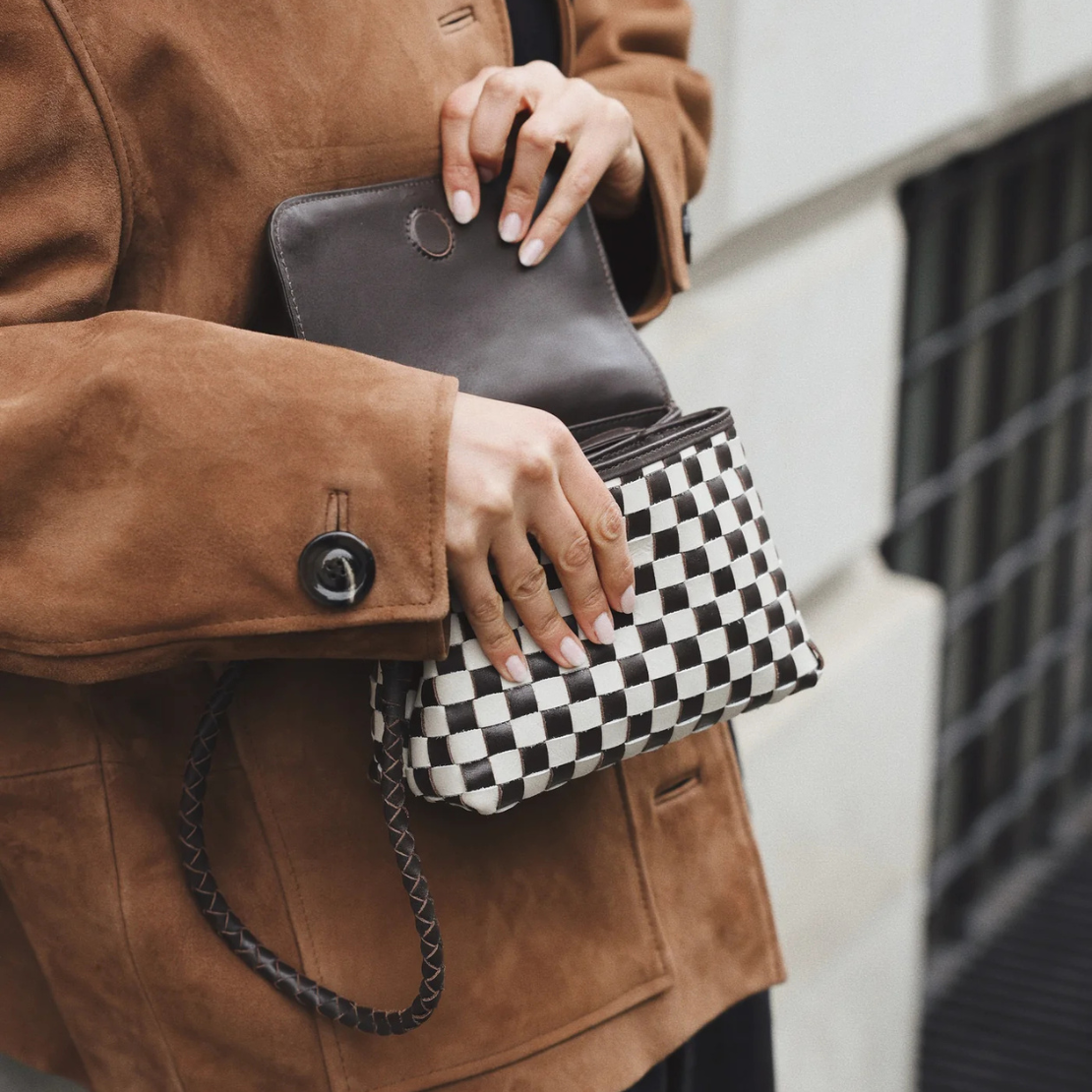 Bembien Mini Madeleine Bag - Brown x Cream Check