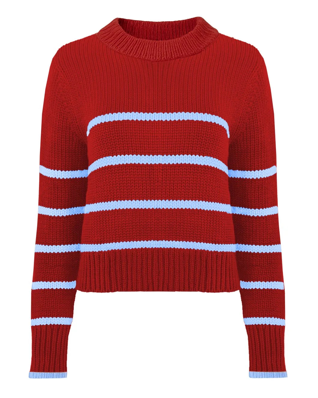 La Ligne Mini Marin Sweater - Dark Red / Light Blue