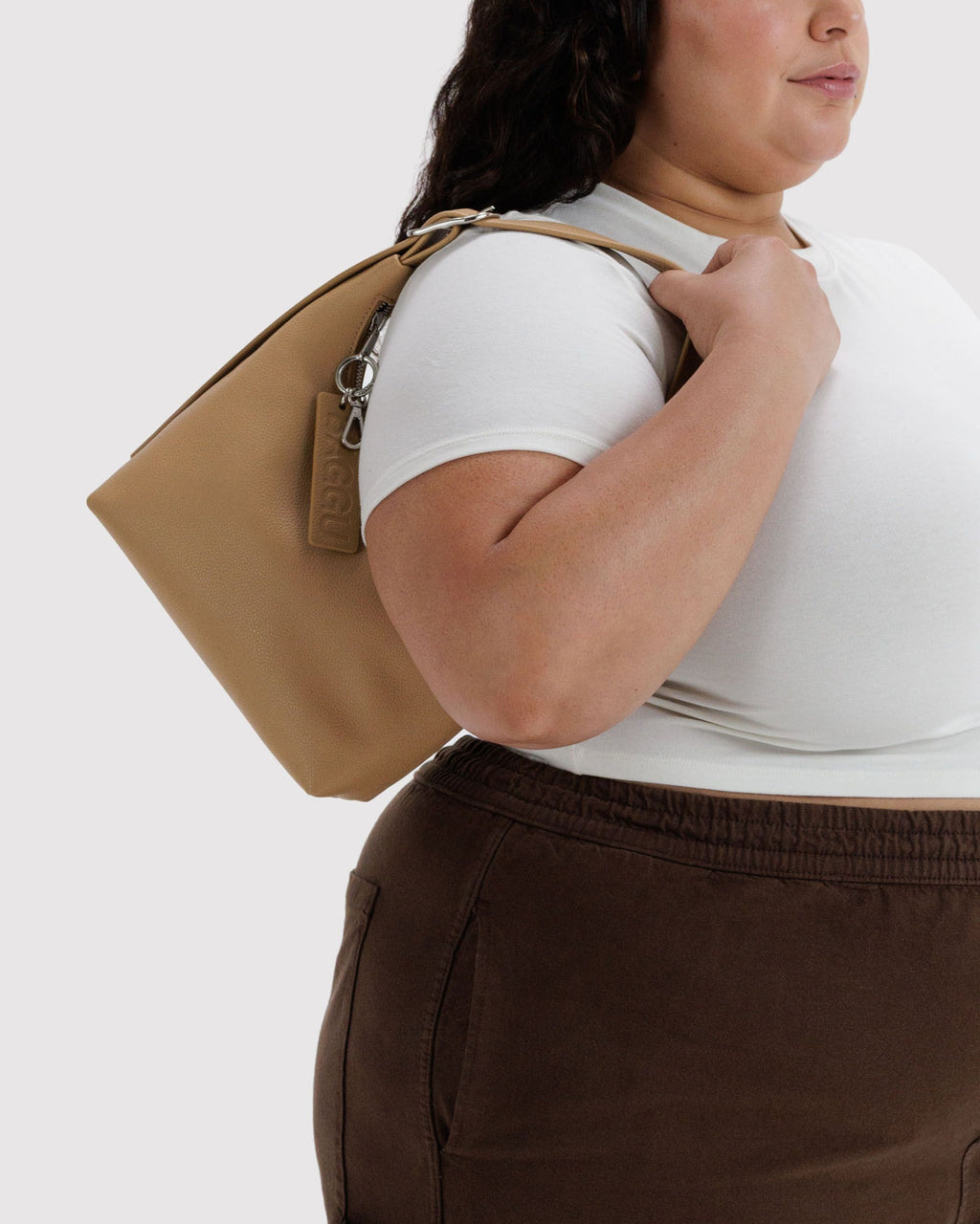 BAGGU Mini Recycled Leather Shoulder Bag