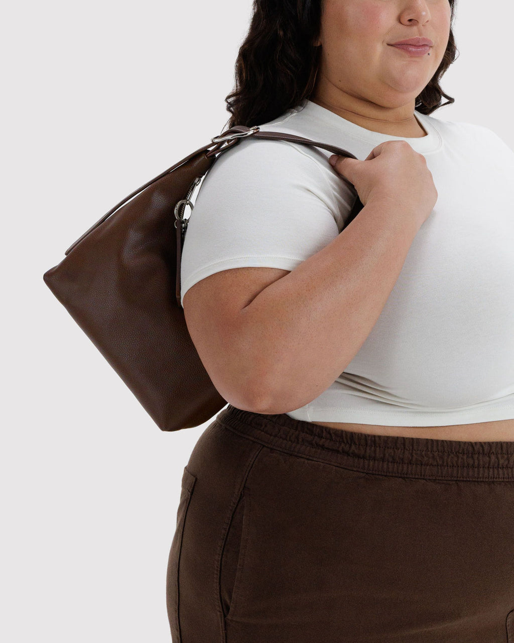 BAGGU Mini Recycled Leather Shoulder Bag