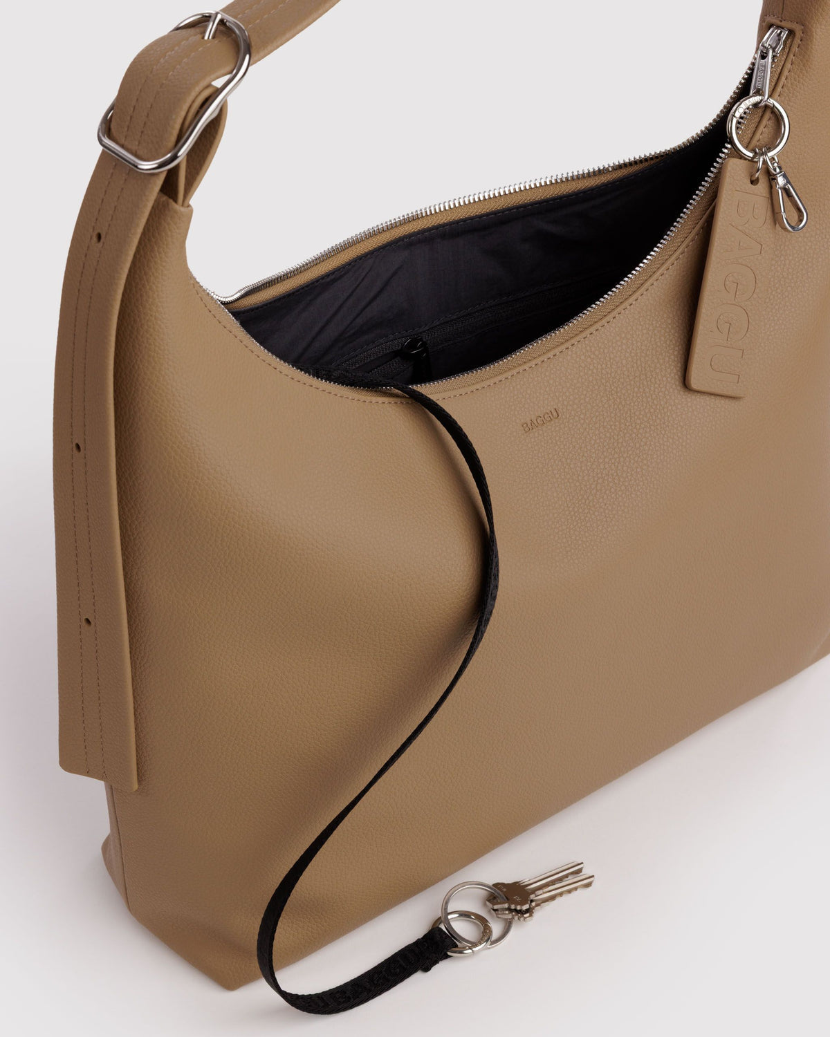 BAGGU Mini Recycled Leather Shoulder Bag